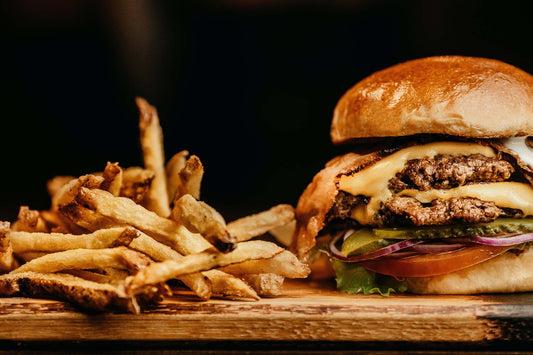 Slapshot Sensation Burgers" with Penalty Box BBQ's Puck Seasoning